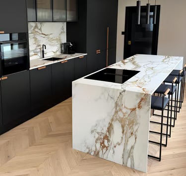 modern kitchen worktops supplied and installed RH STONE SURFACES in Gosforth