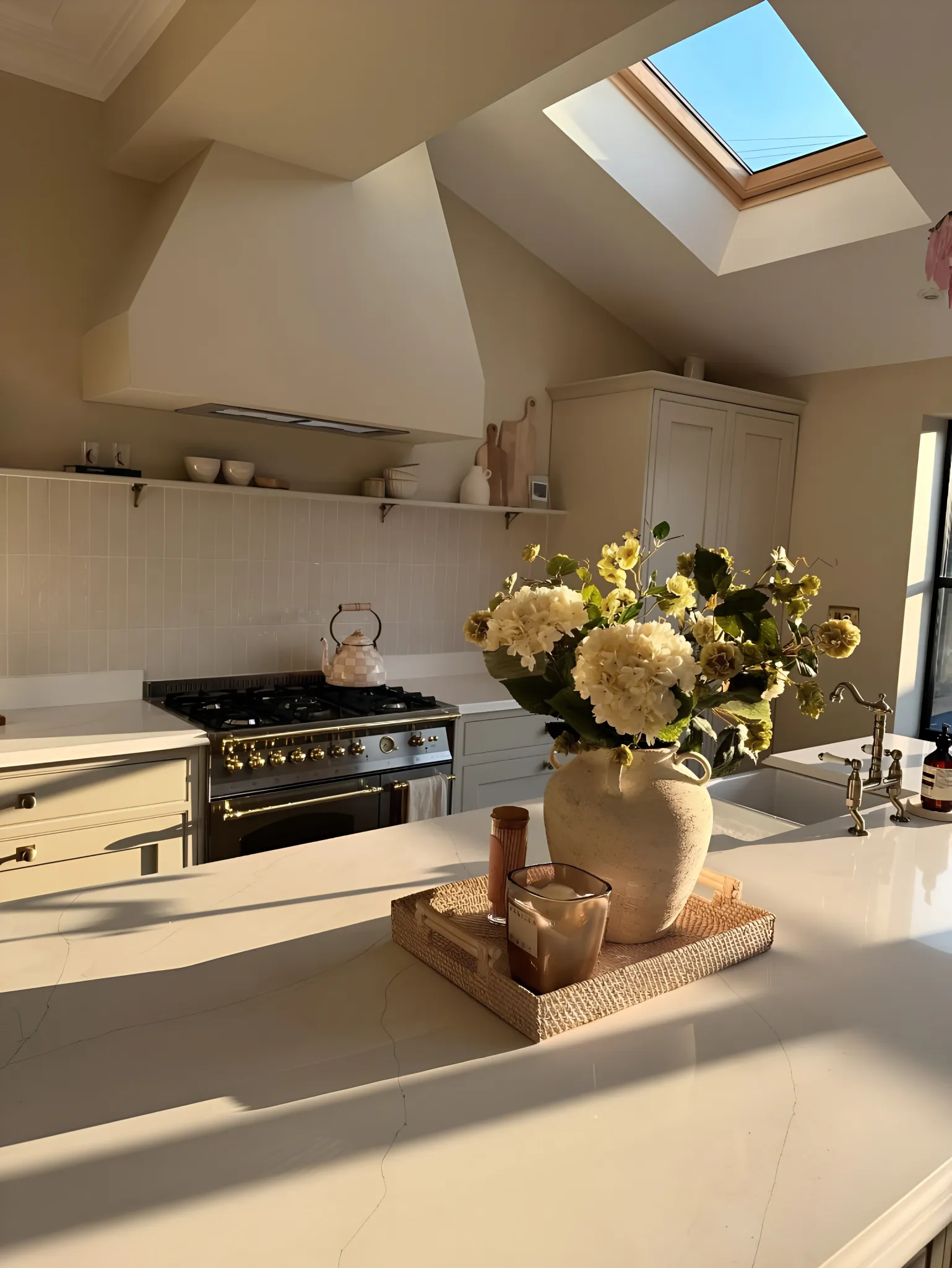 Cream Kitchen photographed by RH Stone Surfaces, supplied as inspiration for Blyth customers